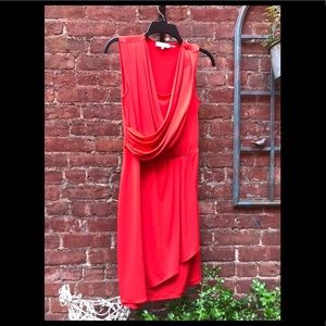 Poppy seed red Calvin Klein wrap dress!